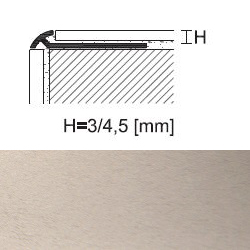 Угол внешний защитный под плитку 4,5 мм  RA/4,5 титан 92086  алюминий анодированный Protrim ProfilPas 2,7м 
