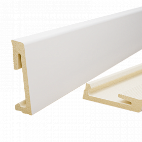 Напольный плинтус SALAG Alpha AP81U1 Bialy (Белый) 80 мм