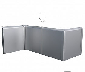 Соединитель алюминиевый анодированный 100 мм. к плинтусу Alpro 13 - 2642 