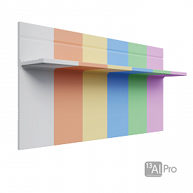 Теневой плинтус скрытого монтажа AlPro13-7208 Любой цвет по RAL  2,7 м.  
