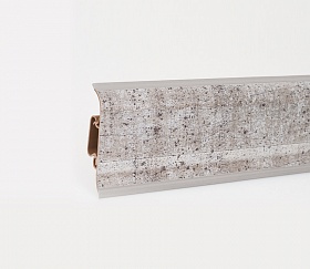 Плинтус металлизированный пластиковый  Korner Metallic Collection античное серебро (antique silver)