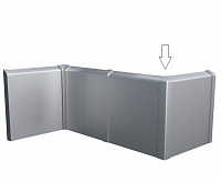 Угол наружный алюминиевый анодированный 70 мм. к плинтусу Alpro 13 - 2158  