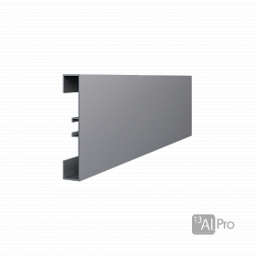Плинтус AlPro13-4037 алюминиевый анодированный L 60 "Брусок" серебро матовое 2,95 м