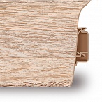 Плинтус пластиковый Aberhof с гибким краем, с кабель-каналом 2232 Дуб белый