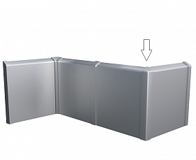 Угол наружный алюминиевый анодированный 100 мм. к плинтусу Alpro 13 - 2642 